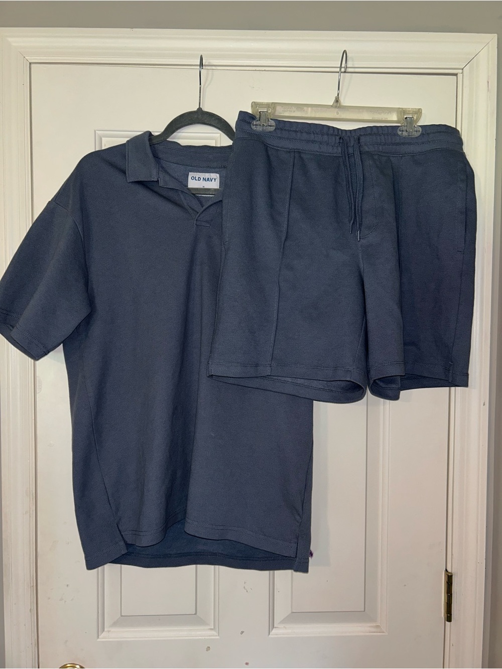 Old Navy Men's Dark slate blue Short-Sleeve Polo & Drawstring Shorts